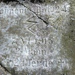 Effige scolpita nella roccia crinale alpe de Tiglio Cima di Medeglia